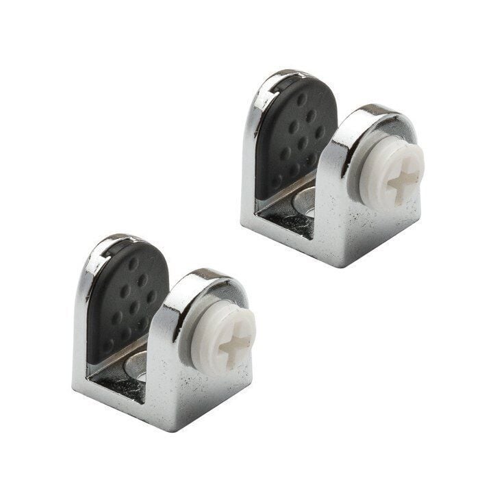 Tırnak Metal Cam Raf Tutucu(Plastik Vidalı Max. 8 mm) Tırnak Metal Cam Raf Tutucu - Nikel