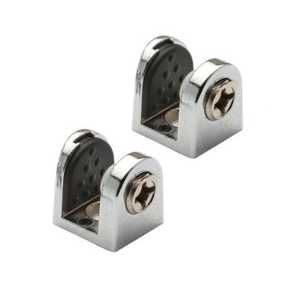 Tırnak Metal Cam Raf Tutucu(Metal Vidalı Max. 8 mm) Tırnak Metal Cam Raf Tutucu - Nikel
