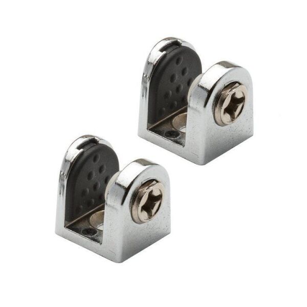 Tırnak Metal Cam Raf Tutucu(Metal Vidalı Max. 8 mm) Tırnak Metal Cam Raf Tutucu - Nikel