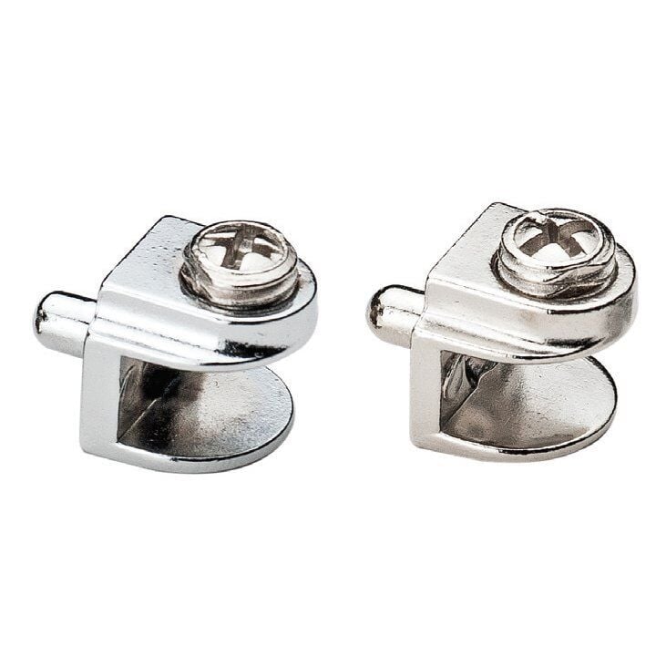 Metal Cam Raf Tutucu Pimli(Metal Vidalı Max. 8 mm) Metal Cam Raf Tutucu Pimli 5 mm - Nikel
