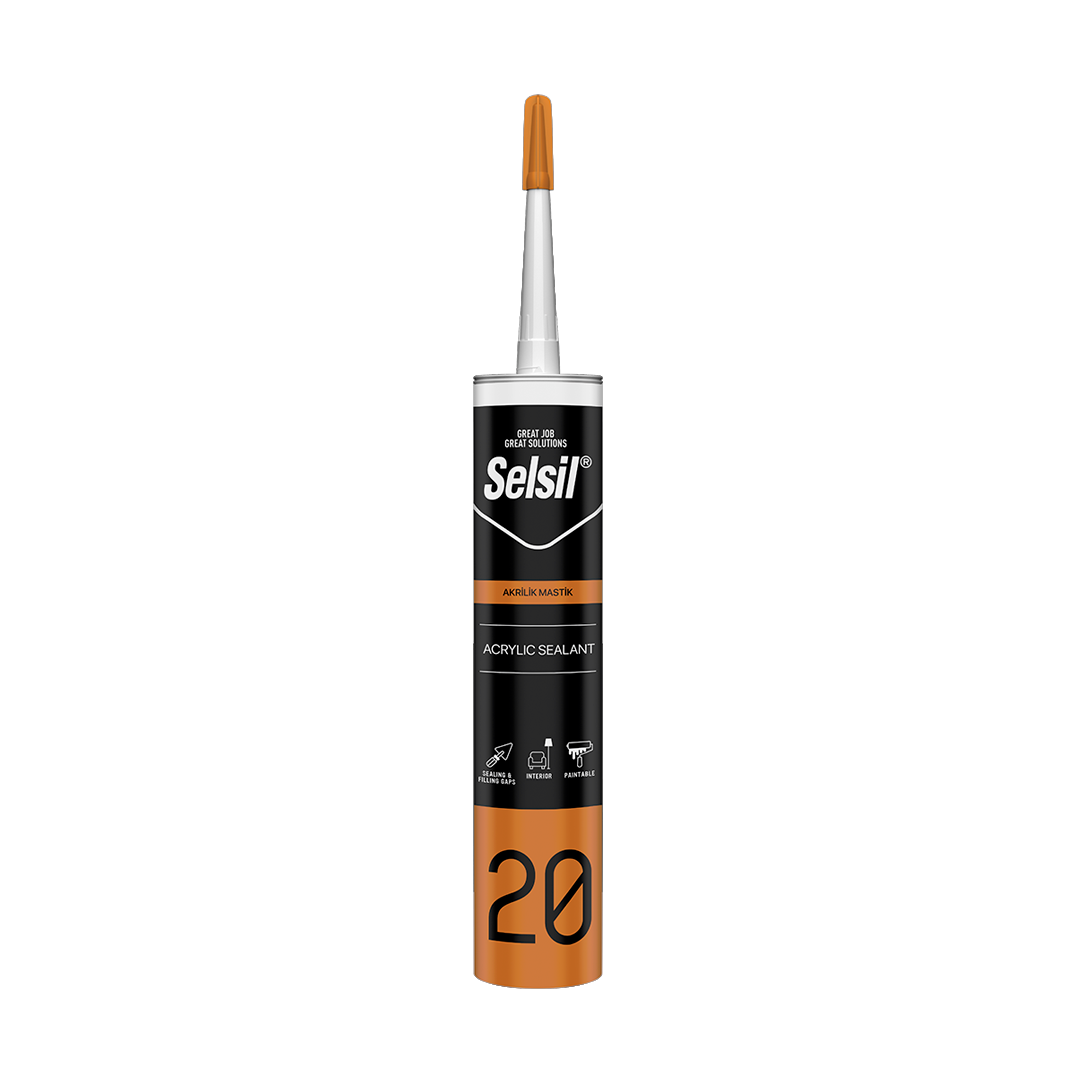 SELSİL AKRİLİK MASTİK - 500 GR (GRİ)