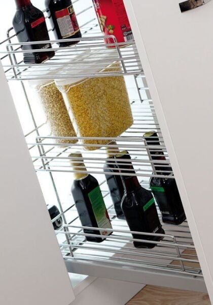 Teleskopik Frenli Raylı Üç Sepetli Tezgah Altı Ünite