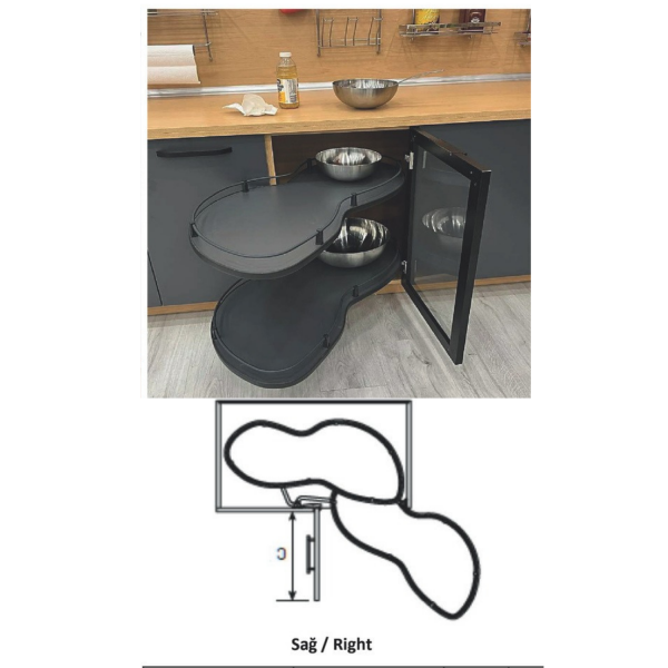 Döner Tablalı Körköşe Mekanızması