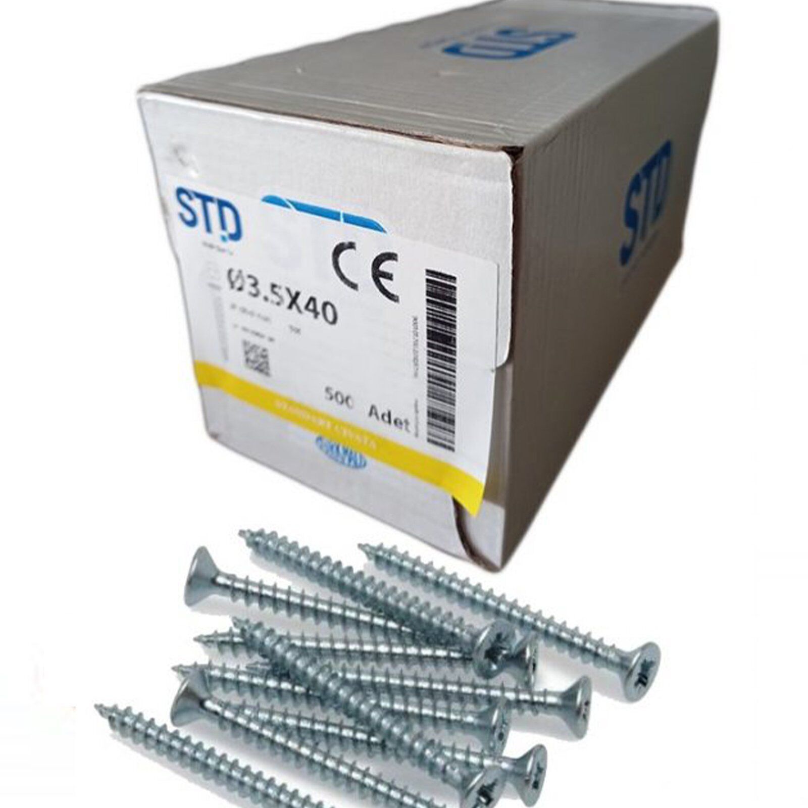 STD SUNTA VİDASI BEYAZ 3,5x40 (500 Adt)