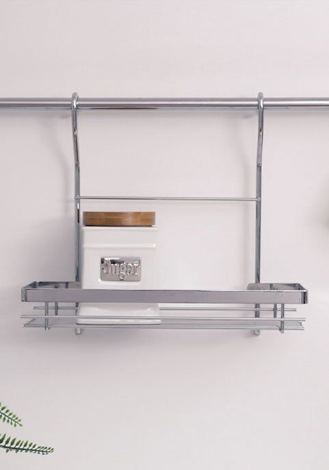 Tekli Baharatlık Küçük Raflı Krom