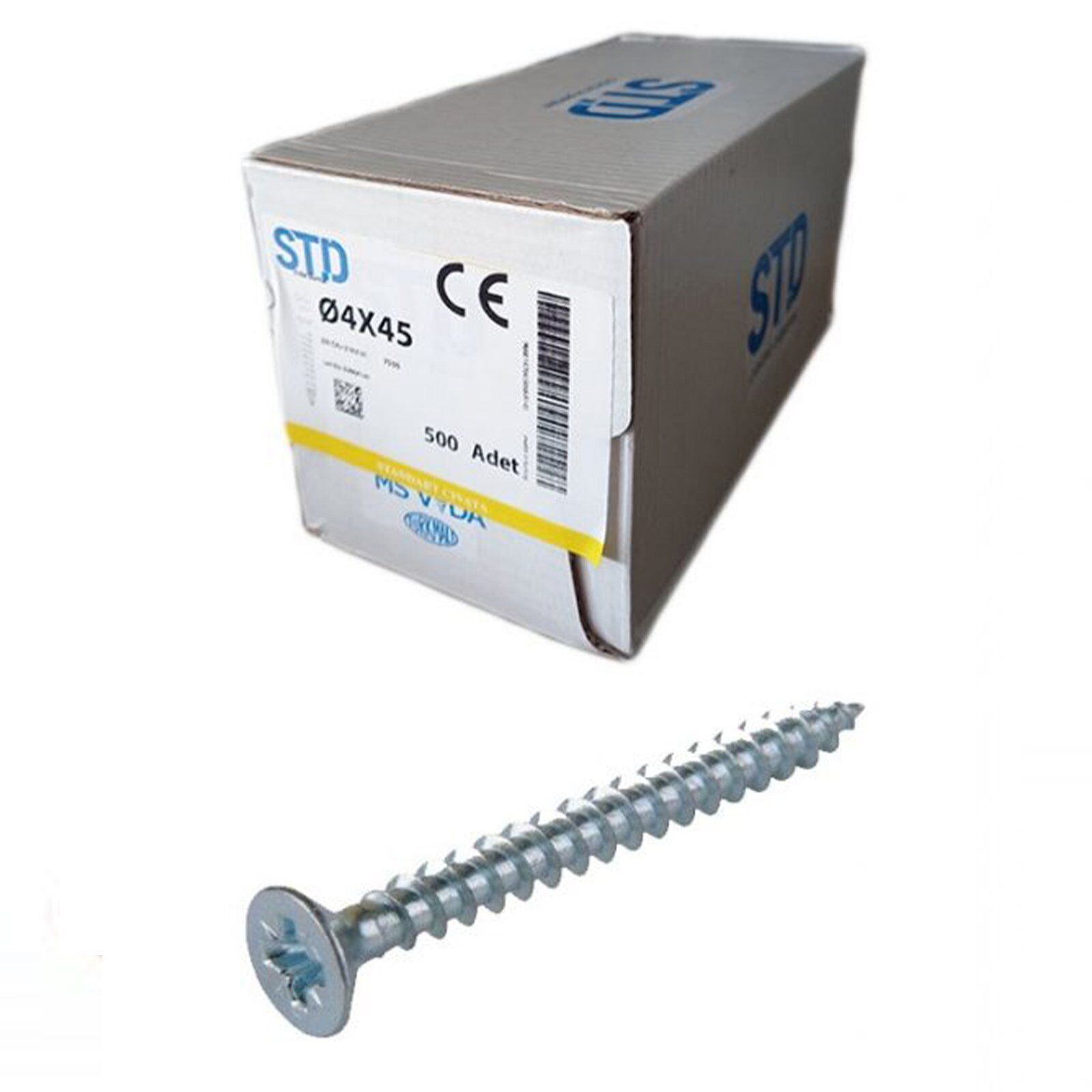 STD SUNTA VİDASI BEYAZ 4x45 (500 Adt)