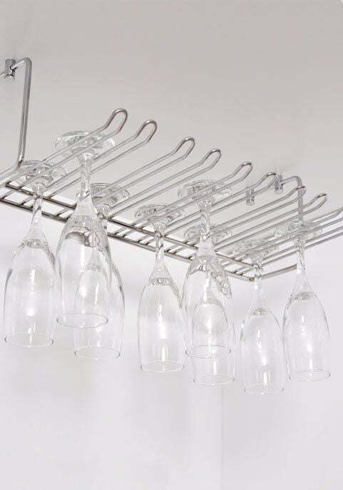 5 Bölmeli Kadeh Askısı Krom