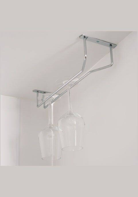 Bar Tipi Kadeh Askısı Bir Bölmeli Krom