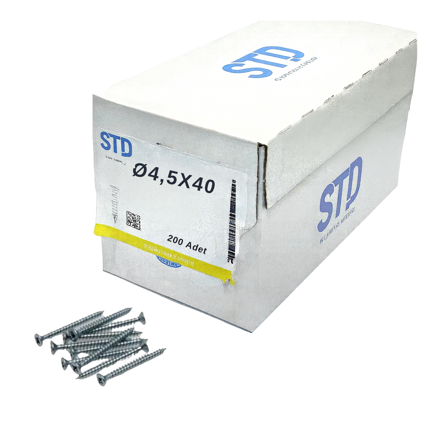 STD SUNTA VİDASI BEYAZ 4,5x40 (200 Adt)