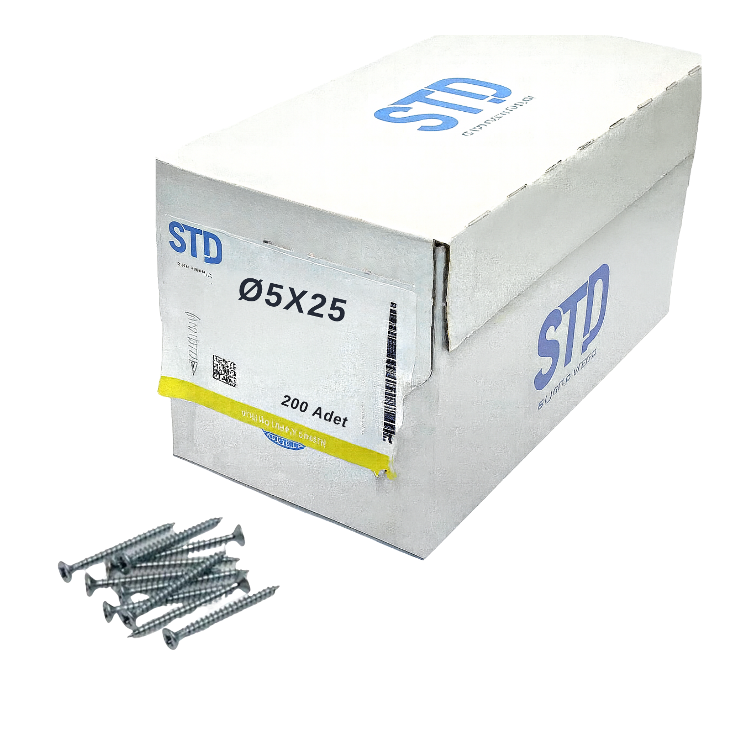 STD SUNTA VİDASI BEYAZ 5x25 (200 Adt)