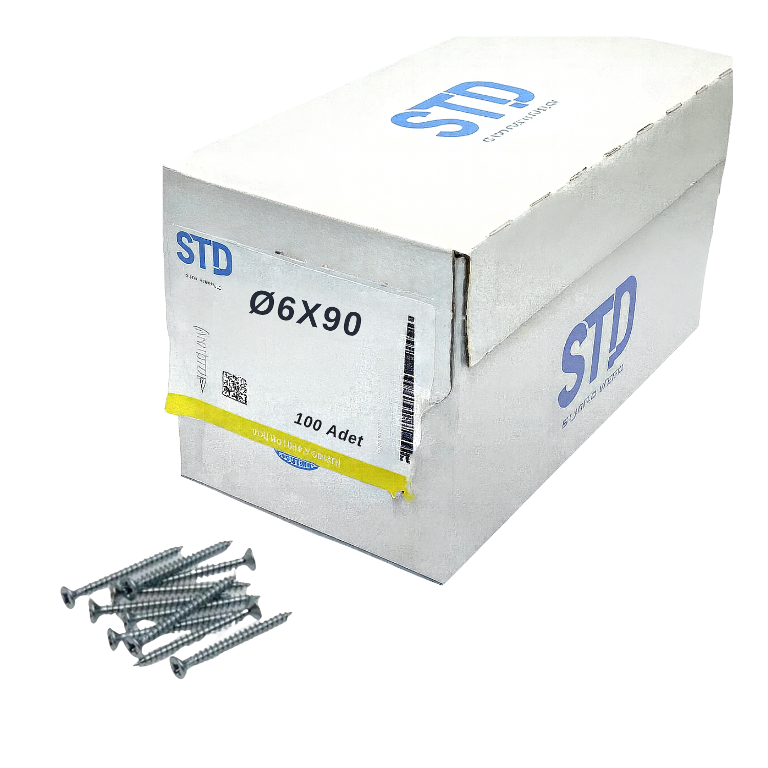 STD SUNTA VİDASI BEYAZ 6x90 (100 Adt)