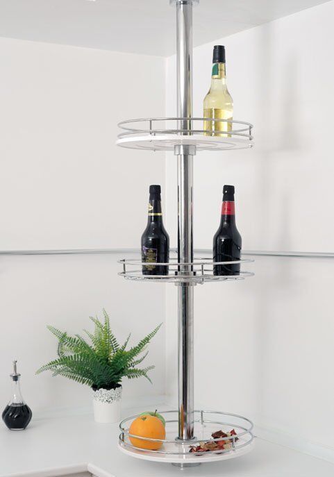 3 Döner Sepetli Takım Krom