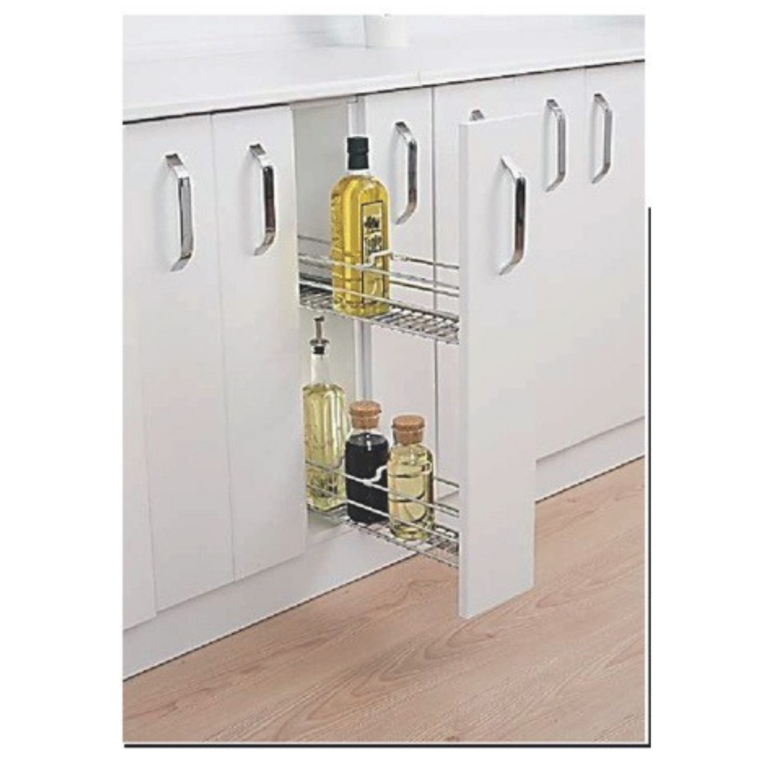 Tam Açılım Tandem Raylı Şişelik - Deterjanlık (Blum) Sağ 155*470*470 - M: 200