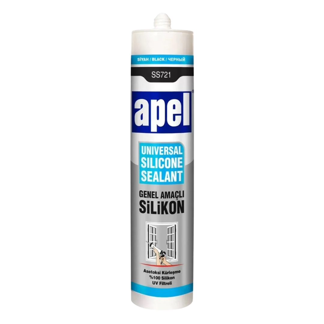 APEL GENEL AMAÇLI SİLİKON SİYAH SS721 – 250 ml / 280 g