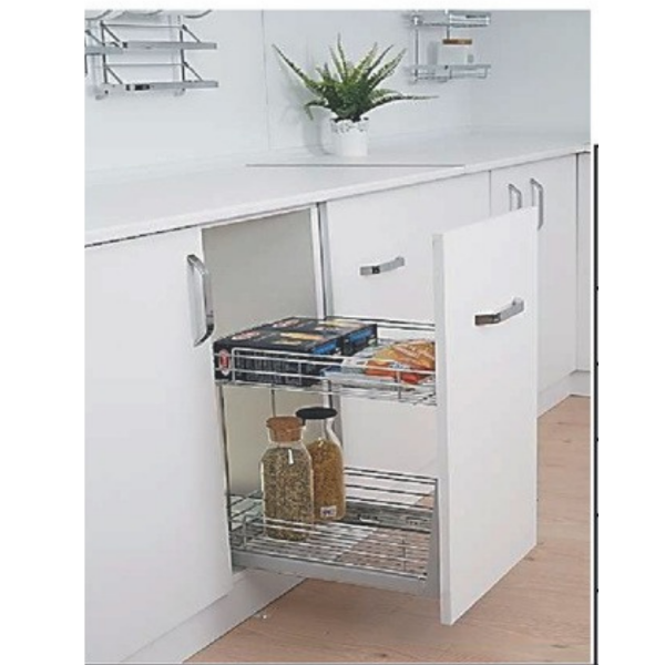 Frenli Raylı Tezgah Altı Ünite 2 Sepetli