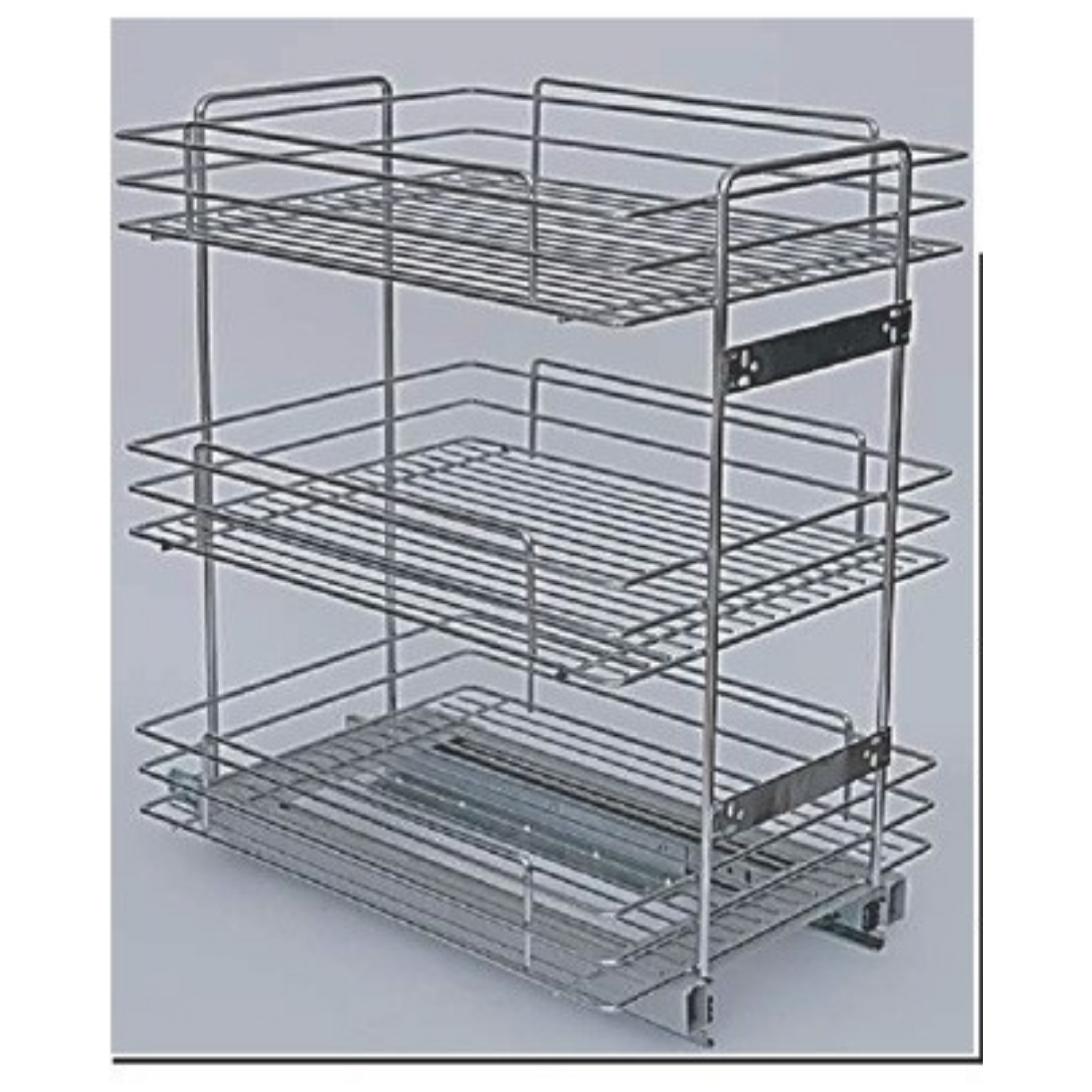 Frenli Raylı Tezgah Altı Ünite 3 Sepetli