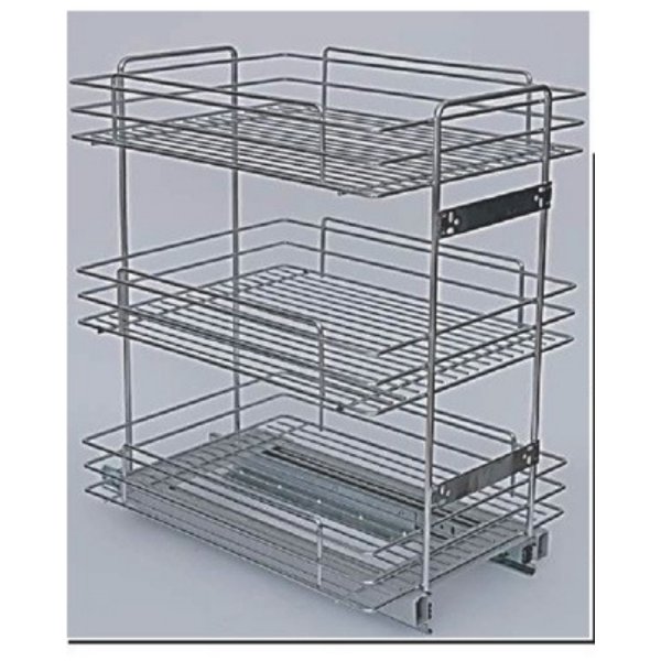 Frenli Raylı Tezgah Altı Ünite 3 Sepetli