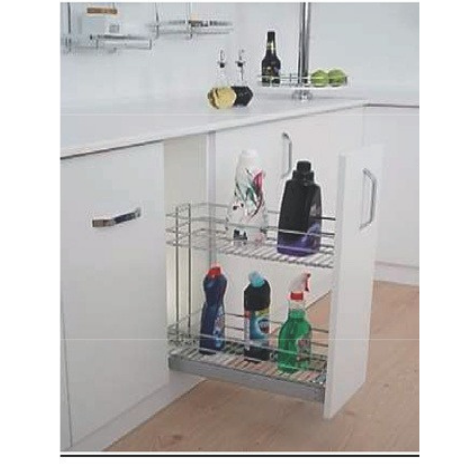 Alttan Raylı Frenli Şişelik - Deterjanlık