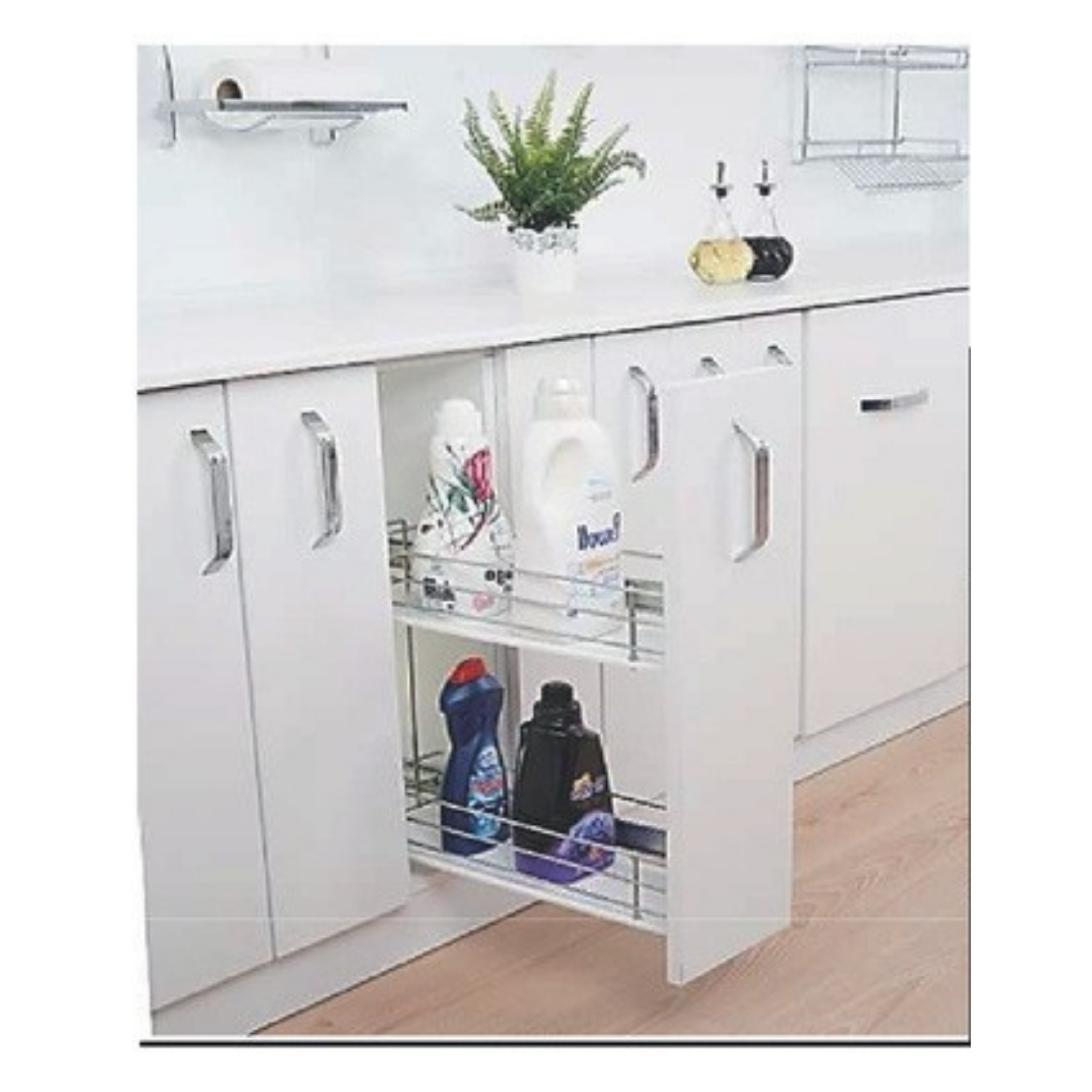 Kısmi Açılım Tandem Raylı Şişelik - Deterjanlık (Blum) Sağ 105*470*470 - M: 150