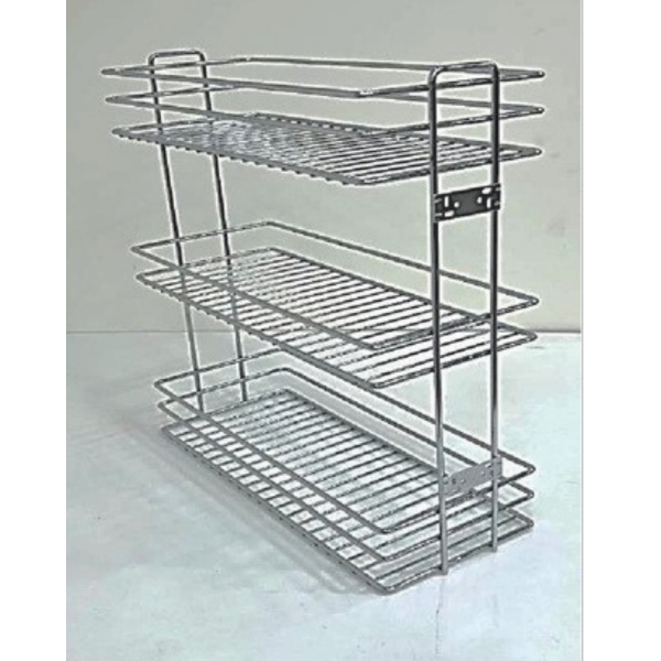 Teleskopik Frenli Raylı  Sepetli Şişelik - Deterjanlık