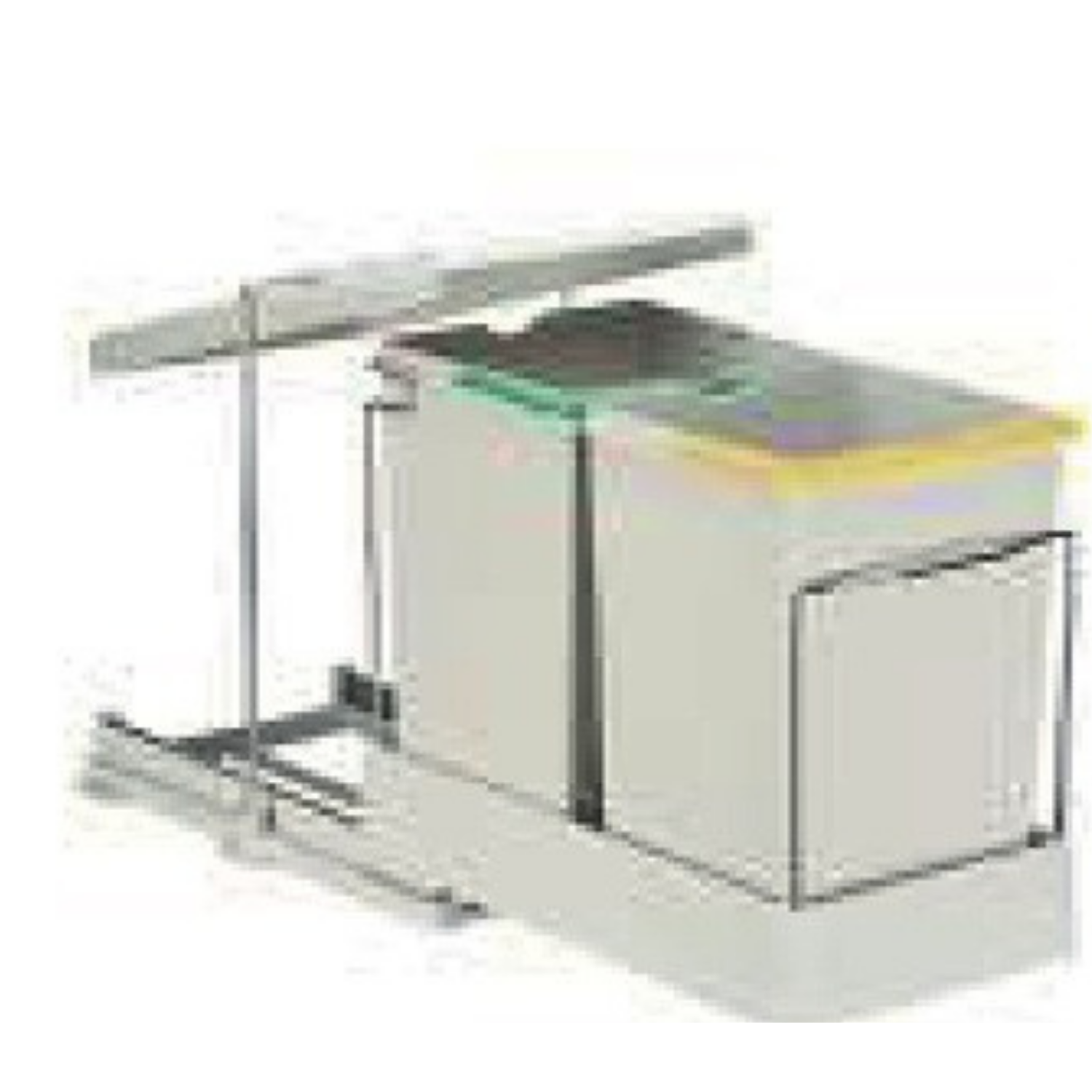 Teleskopik Raylı Plastik Gövde Çöp Kovası 14 + 14 lt