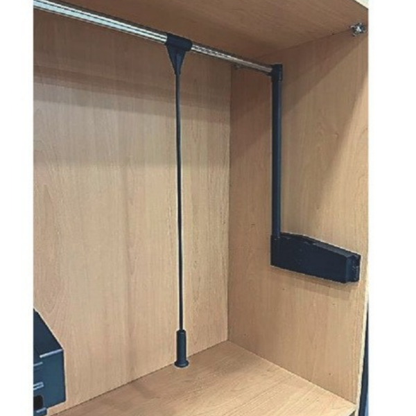 Gardırop Elbise Asansörü (10 Kg) Antrasit / Krom 850-1164*300*900 - M: 900 / 1200