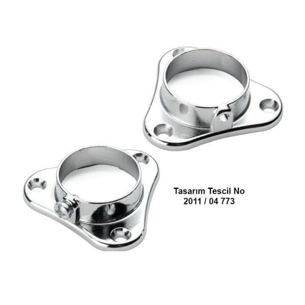 Üçgen Yuvarlak Flanş Ø25