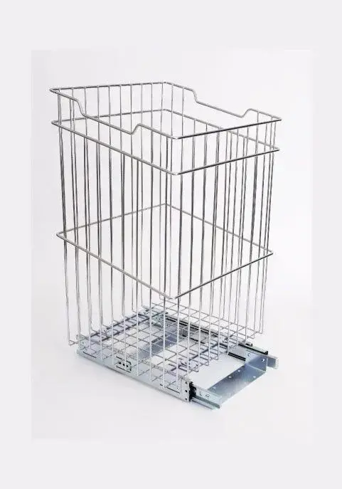 Alttan Raylı Çamaşır Sepeti Krom