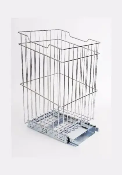 Alttan Raylı Çamaşır Sepeti Krom