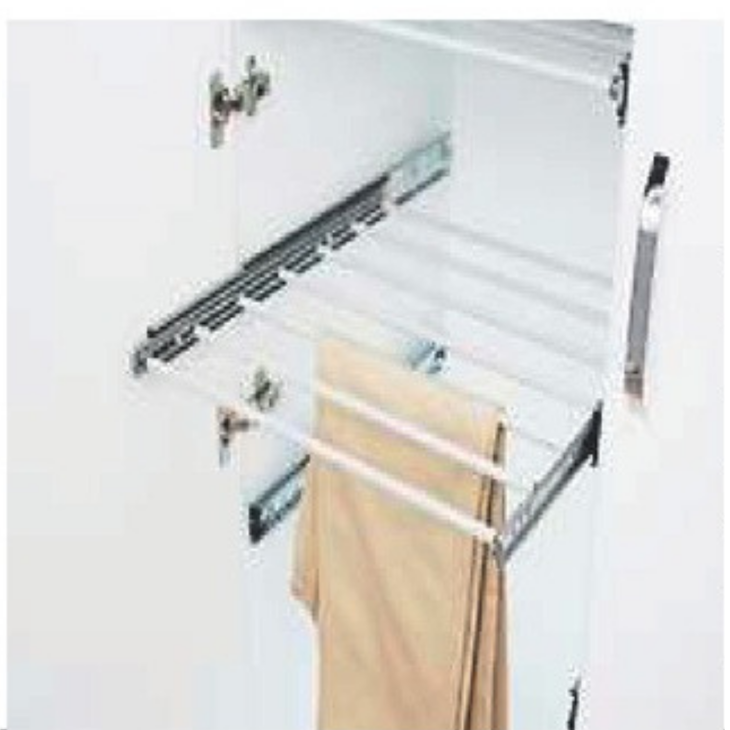 Teleskopik Raylı Alüminyum Borulu Pantolonluk Krom 450-464*470*45 - M: 500