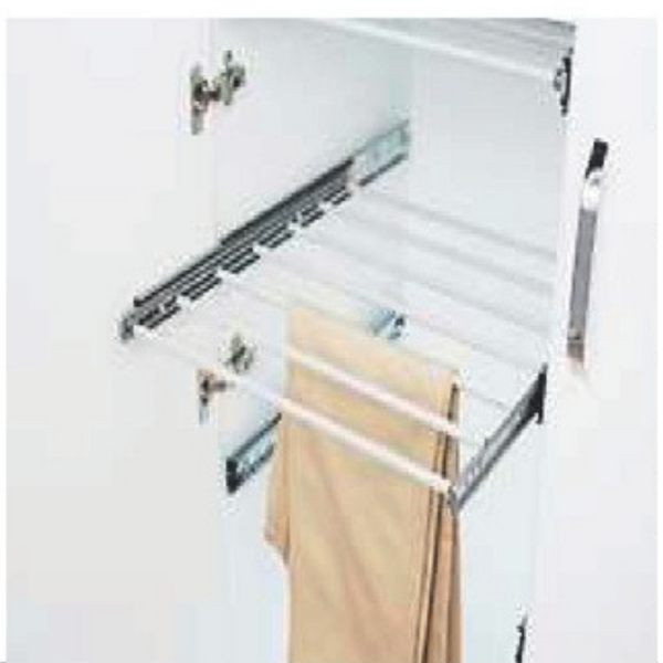 Teleskopik Raylı Alüminyum Borulu Pantolonluk Krom 550-364*470*45 - M: 600