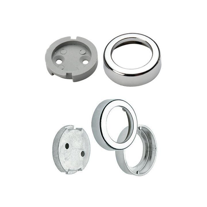 Metal Kapaklı Flanş Ø25 Metal Kapaklı Flanş Plastik Taban - Krom